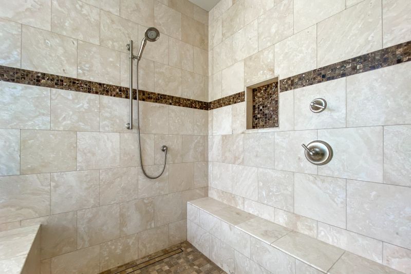 Open Concept Shower with Niche Storage